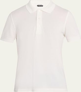 Tom Ford Mens Lyocell Pique Polo Shirt