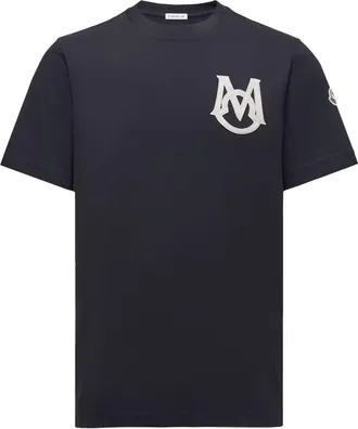 Moncler BRANDED COTTON T SHIRT Size: XXL, colour: NAVY