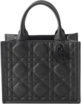 Dior Pre-owned Book Tote - Dames - Vintage Handtas - Zwart - ONE Size - Leer - Vintage