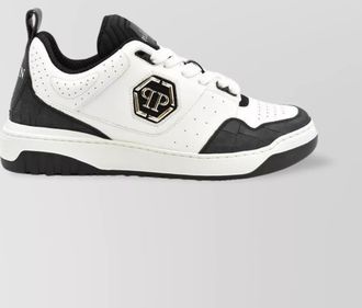 Philipp Plein contrast sole sneakers perforated detailing
