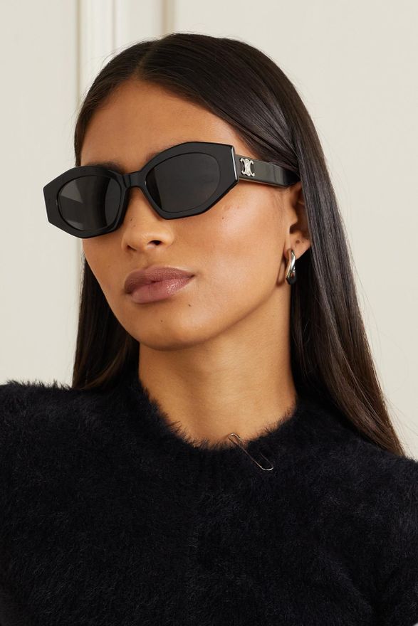 Celine Triomphe Cat eye Acetate Sunglasses Black from 400.00 on Stylight