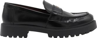 Tory Burch Zwarte Leren Loafers - Dames - Loafers - Zwart - 39 EU - Schoenen