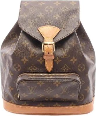 Louis Vuitton Pre-owned Backpacks, female, Brown, Size: ONE SIZE Pre-owned Canvas Backpack