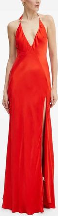 Bardot Abito lungo con scollo allamericana - Rosso