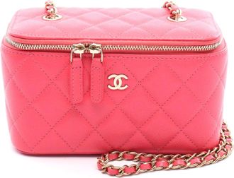 Chanel Caviar Skin Vanity Shoulder Bag Pink