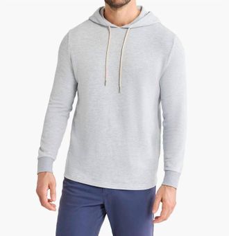 Fair Harbor Tailwind Hoodie In Heather Grey Twill