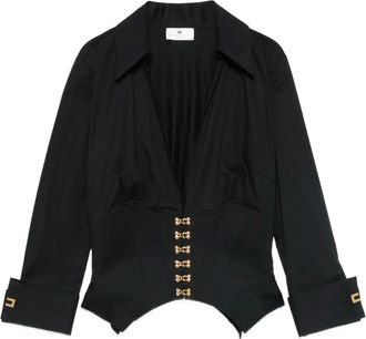 Elisabetta Franchi Blusa con scollo a V - Nero
