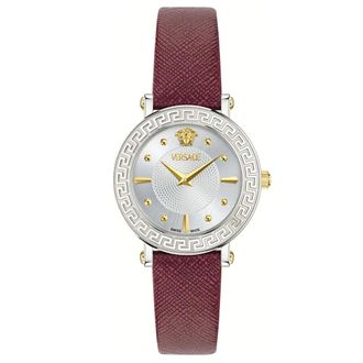 Versace Greca Sphere Watch - Dames - Horloges - Rood - ONE Size - Accessoires