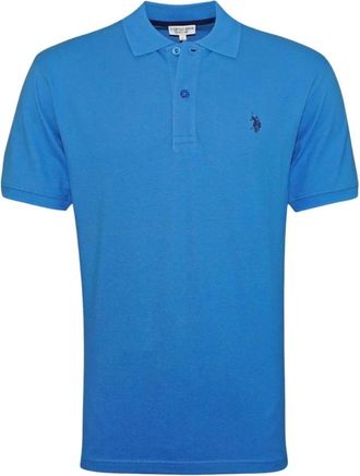 U.S.Polo Association Korte Mouw Katoen Polo Logo T-Shirt - Heren - Polos - Blauw - 3XL - Katoen - Tops