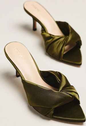 Maeve Ilora Satin Twist Mule Heels
