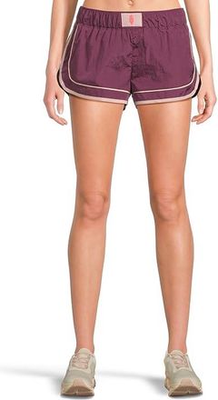 Free People Movement Varsity Blues Shorts Womens Shorts Deep Mulberry : MD (Womens 8-10), Cotton/Spandex