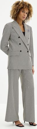 HUGO BOSS Womens Amalisa houndstooth boyfriend Blazer Jacket