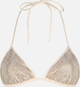 MC2 Saint Barth Woman Triangle Top Swimsuit Annabelle With Rhinestones