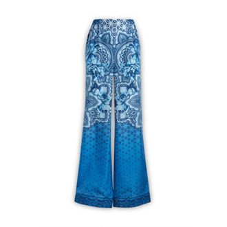 Alberta Ferretti Alberta Ferretti, Wide Trousers, female, Multicolor, Size: M Wide Trousers