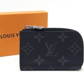 Louis Vuitton Monogram Eclipse Coin Purse/Coin Case (Pre-Owned)