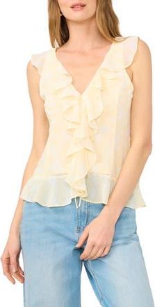 1.State Ruffle V-Neck Top in Pastel Yellow at Nordstrom Rack, Size X-Large