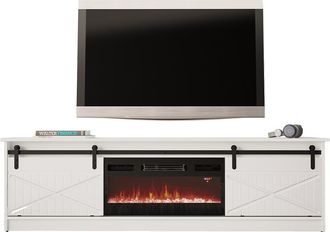 Mirjan24 Mobilier1 - Mueble Tv Charlotte 165, Blanco + Blanco Brillante, N&uacute;mero De Puertas: 0, N&uacute;mero De Cajones: 0, 200x57x35cm, Led