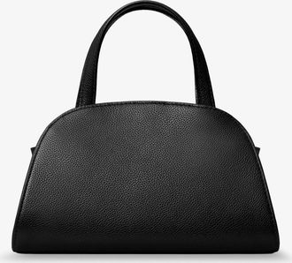Tory Burch Womens Satchel Bag Romy Small Leather Black Shoulder