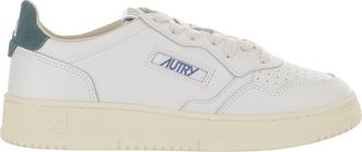 Autry White/Green Suede Heel Leather Sneakers