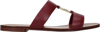 Dolce & Gabbana Red Leather Womens Slippers
