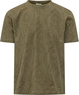 Etro T-shirt met korte mouwen - Heren - T-shirts - Groen - S - Tops