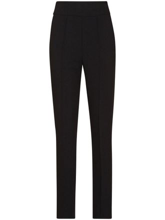 Philipp Plein Slim-fit cr&ecirc;pe broek - Zwart