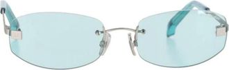 Acne Studios Pre-owned Accessories, female, Blue, Size: ONE SIZE Pre-owned Stainless Steel Sunglasses