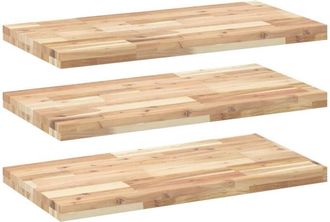 vidaXL Estantes Flotantes 3 Uds Madera Acacia Sin Tratar 100x40x4 Cm Vidaxl