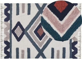 Beliani Beliani - Area Rug Multicolour Handwoven Tufted Cotton Rectangular 160 x 230 cm Kozlu