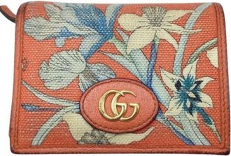Gucci Black Multi-Color Canvas Leather Wallet (Bi-Fold) (Pre-Owned)