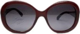 Chanel Pre-owned Vintage Zonnebril - Dames - Vintage Accessoires - Rood - ONE Size - Vintage