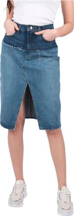 Frame Denim Denim Rok - Dames - Spijkerrokken - Blauw - W28 - Denim - Rokken