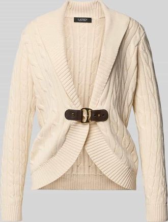 Lauren Ralph Lauren Cardigan mit Schnalle Modell TAYSIR in Sand, Größe XL