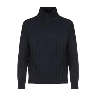 Roberto Collina Dolcevita Ml Costa Piatta - - Knitwear - Uomo - Nero - XL