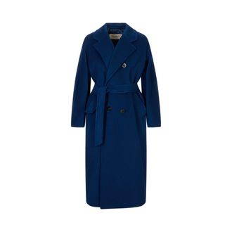 Max Mara Madame Coat - female - Max Mara - Belted Coats - Blue - XS - Coats