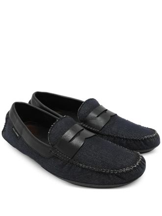 Dolce & Gabbana denim leather loafers - Blue