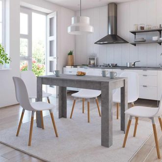 vidaXL Vidaxl - Mesa De Comedor De Madera De Ingenier&iacute;a Gris 120x60x76 Cm