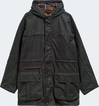 Barbour CONS TARTAN DURHAM WAXJACKET Size: XL, colour: GREEN