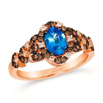 Le Vian Ladies Blueberry Sapphire Rings set in 14K Strawberry Gold TSQS 39