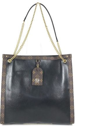 Louis Vuitton Black Brown Noir Leather Shoulder Bag Tote Bag (Pre-Owned)
