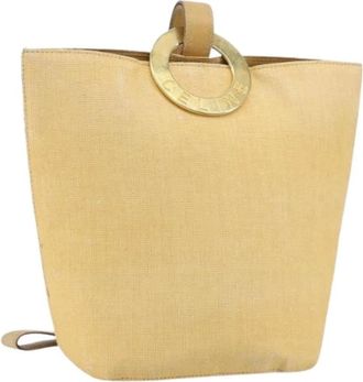 Celine Pre-owned Vintage Canvas Bucket Bag - Dames - Vintage Tas - Geel - ONE Size - Vintage