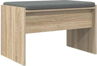 vidaXL Banco De Entrada Con Coj&iacute;n Roble Sonoma 63 X 38 X 40 Cm Vidaxl
