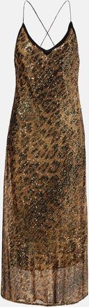 Roberto Cavalli Abito sottoveste con paillettes