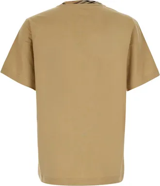 Burberry Mens T-Shirt Ryan Beige Cotton T-Shirts And Polos