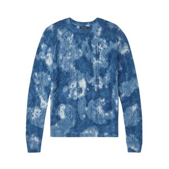 Ralph Lauren Polo Ralph Lauren Mens Tie-Dye Cable Knit Jumper Size L