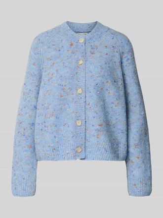 Marc O'Polo Denim Marc OPolo Denim Oversized Strickjacke aus Schurwoll-Mix in Hellblau, Gr&ouml;&szlig;e L