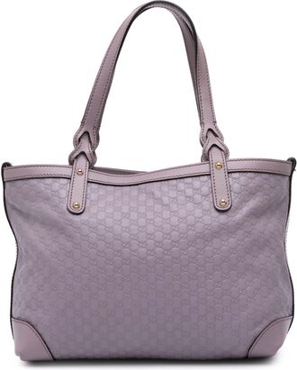 Gucci Pre-owned Womens Guccissima Tote Bag Leather - Silver - One Size