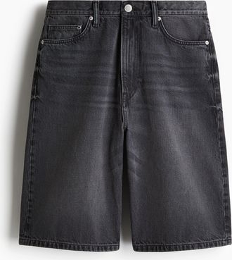 H&M Baggy Denimshorts - Schwarz
