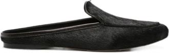 Forte_Forte Sabot loafers van ponyhaar - Dames - Slip ons - Zwart - 40 EU - Leer - Schoenen