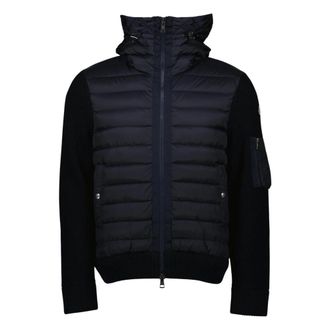 Moncler Navy Zip Cardigan Fall-Winter 2025 - male - Moncler - Winter Jackets - Blue - XL - Jackets